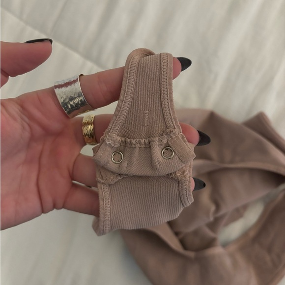 Free People Halter Open Back Mock Neck Bodysuit in Mauve Pink color - Picture 5 of 5